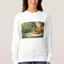 Camisa de manga longa feminina - "Cuidar de Animai