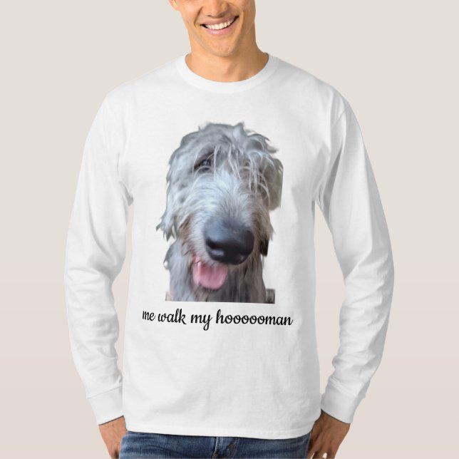 Camisa de Manga Longa Irish Wolfhound – Eu Caminho (Frente)