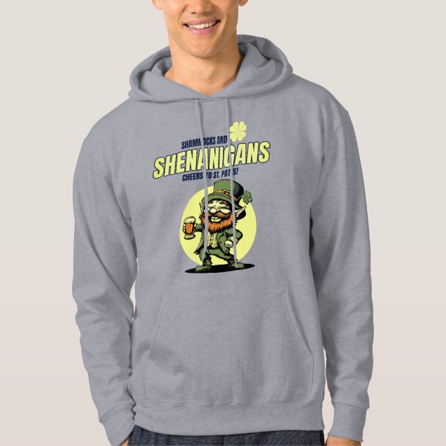 Camisa de Manga Longa Shamrocks e Travessuras (Frente)