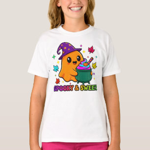 Camisa de Manga Longa Spooky & Sweet com Feiticeir