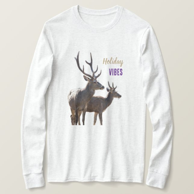 Camisa de Manga Longa Veados com Vibrações de Féri (Frente do Design)