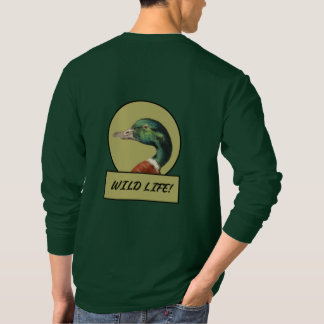 Camisa de manga longa verde floresta cabeça de pat