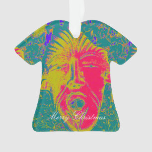 camisa de máscara facial de natal feliz enfeite