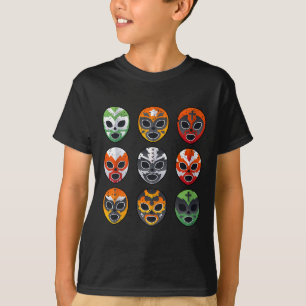 Camisa de Máscaras Luta Livre Menino Homens Luta L