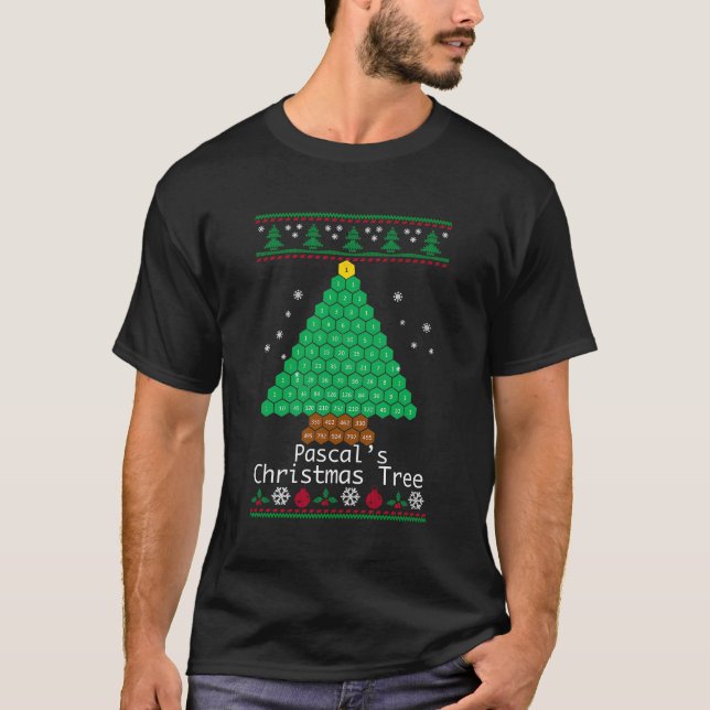 Camisa De Matemática Do Suéter De Árvore De Natal  (Frente)