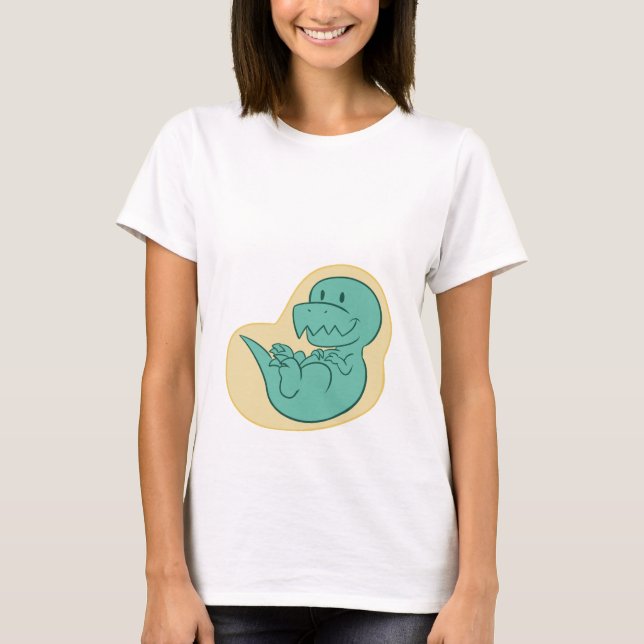 Camisa de Maternidade Baby T-Rex (Frente)