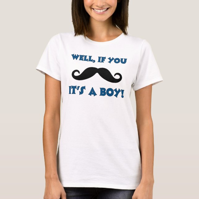 Camisa de maternidade engraçada do bigode (Frente)