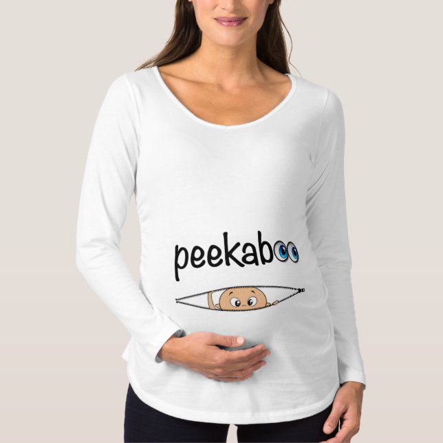 CAMISA DE MATERNIDADE "PEEK-A-BOO" (Frente)