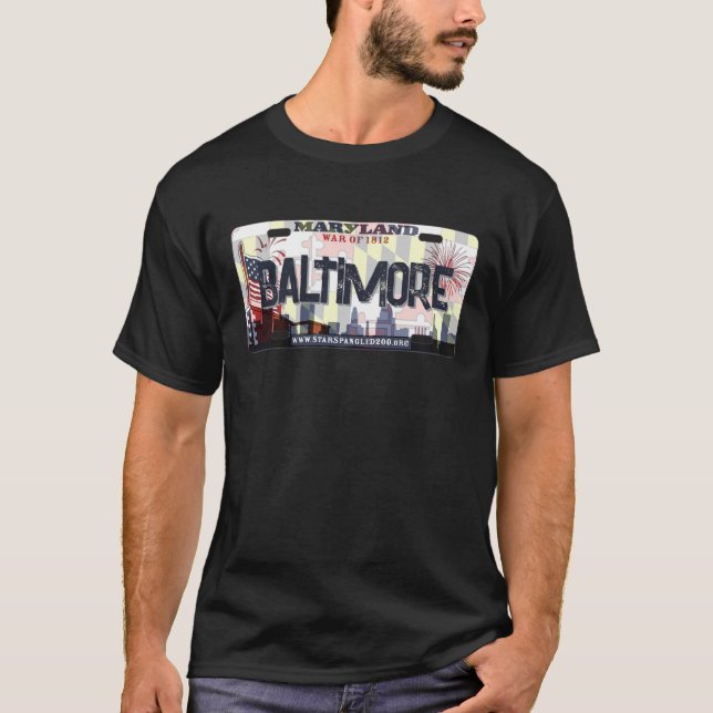 Camisa de matrícula de Baltimore Maryland (Frente)