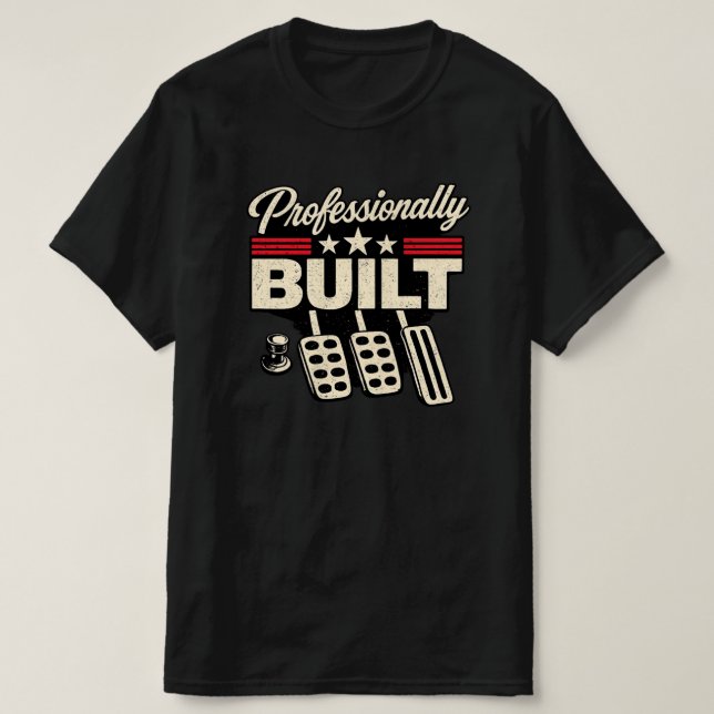 Camisa de Mecânico Retro Construída com Precisão,  (Frente do Design)