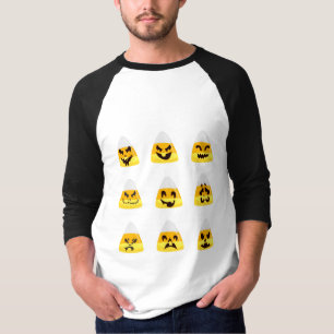 Camisa de Mel de Milho de Halloween   Face de milh