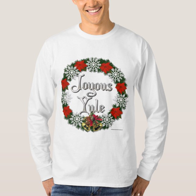 Camisa de Mel Longa de Joyous Yule Men (Frente)