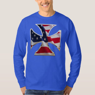 Camisa de Mel Longa Nano Homens da Cruz de Ferro d
