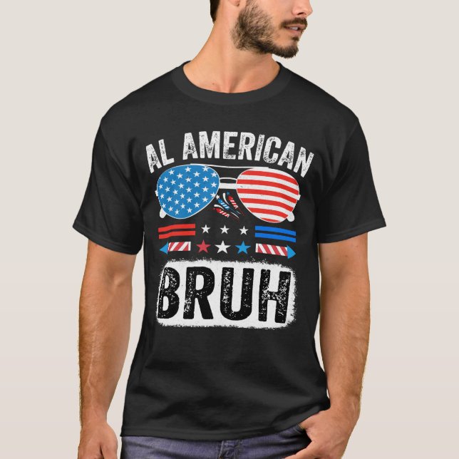 Camisa de Meme Patriótico Engraçado All American B (Frente)