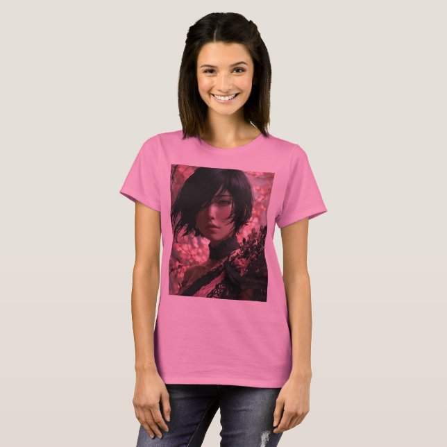 camisa de menina animada (Frente Completa)