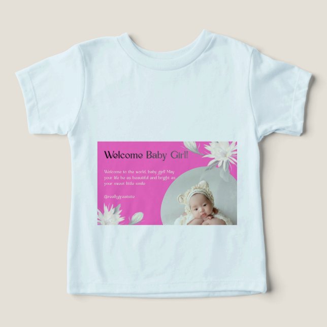 camisa de menina bebê (Design frontal)