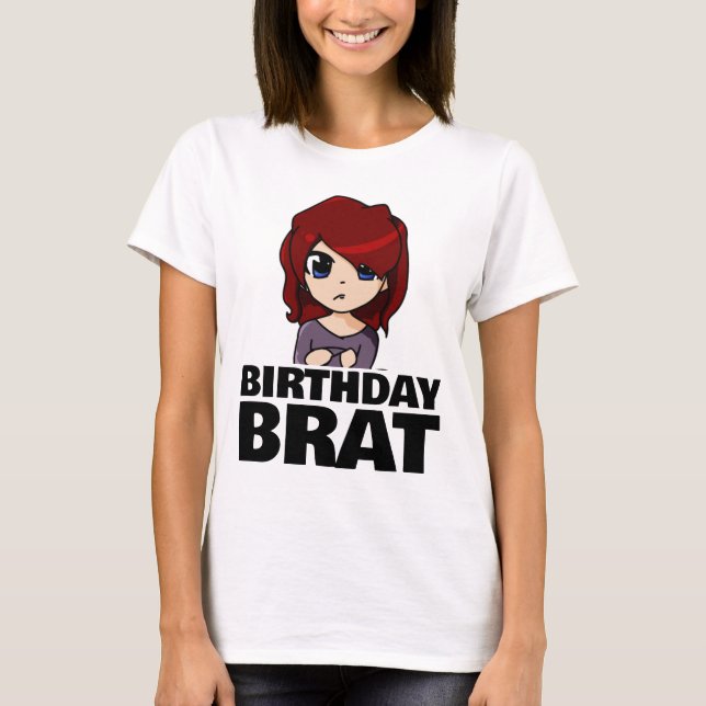 CAMISA DE MENINA BIRTHDAY BRAT (Frente)