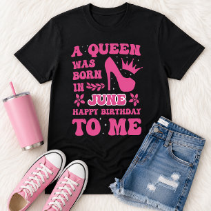Camisa de Menina de Aniversário de Junho Princesa