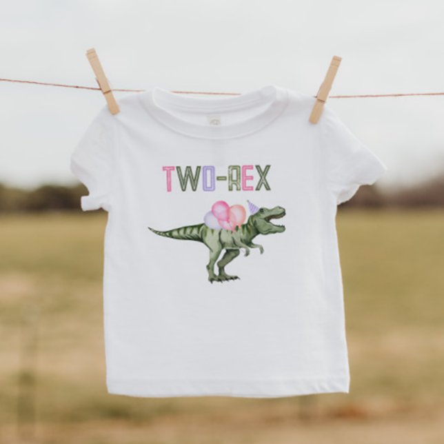 Camisa de Menina Dinosaur Two-Rex (Criador carregado)