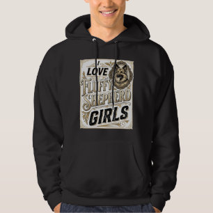 Camisa de Menina Pastor Alemão Vintage Gravação Cã