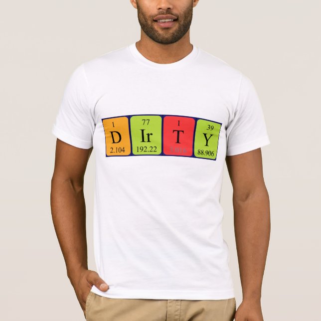 Camisa de mesa periódica suja (Frente)