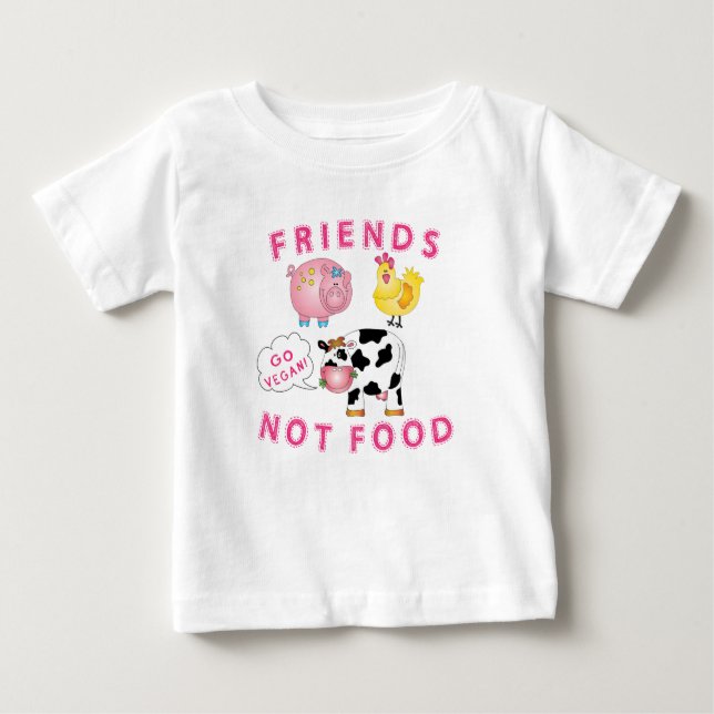 Camisa de Messaged do Vegan - comida dos amigos (Frente)