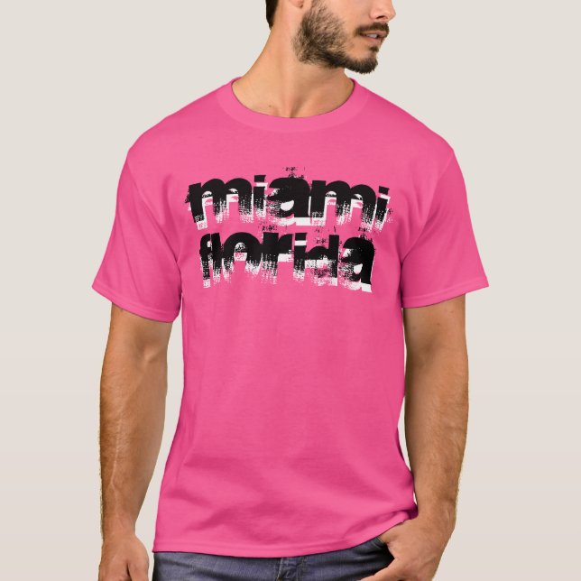 Camisa de Miami Florida do rosa quente (Frente)