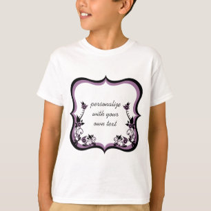 Camisa de moça-de-quadro floral, roxa