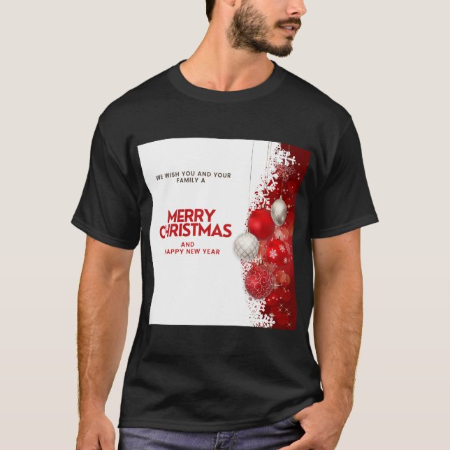 Camisa de moda personalizada da época de Natal (Frente)