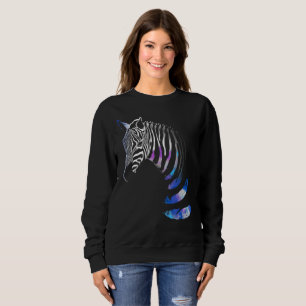 Camisa de Moletom Feminina Listras Penas de Zebra