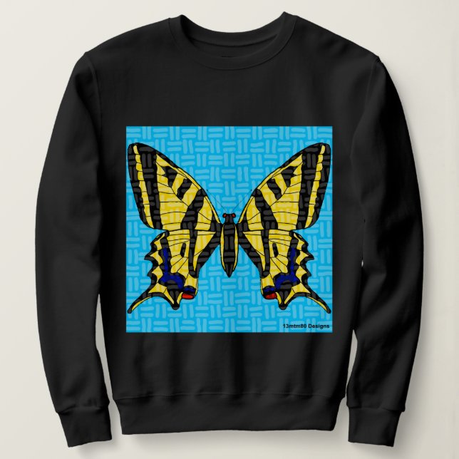 Camisa de Moletom Feminina Swallowtail (vívida) (Frente do Design)