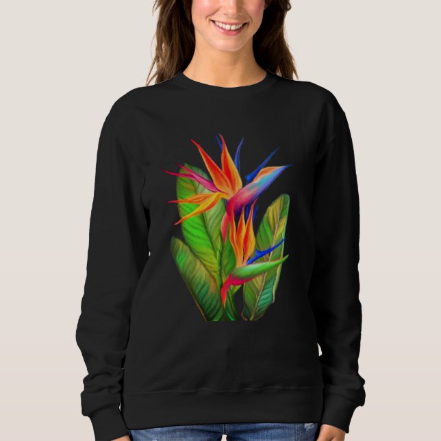 Camisa de Moletom Flor de Ave do Paraíso Strelitzi (Frente)
