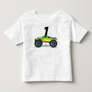 CAMISA DE MONSTRO DE CAMINHÃO PARA MENINOS DE 1 AN