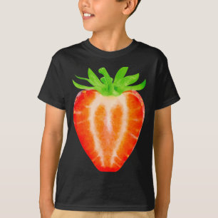 Camisa de Morango Adulto Homens Mulheres Crianças