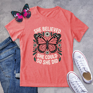Camisa de Motivação da Borboleta Daisy Negada