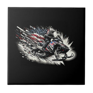 Camisa de Moto de Neve Liberdade Bandeira Manga Lo