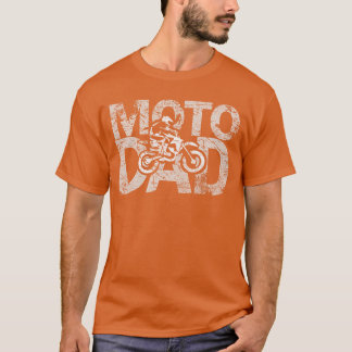Camisa de Moto Papa Bicicleta de Terra Desgastada