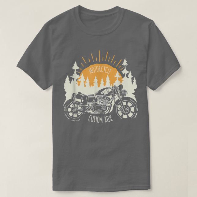 CAMISA DE MOTOCICLO DIVERTIDO (Frente do Design)