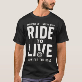 Camisa de Motoqueiro Ride To Live T-Shirt