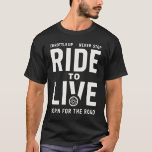 Camisa de Motoqueiro Ride To Live T-Shirt