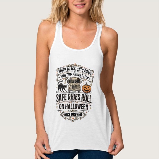 Camisa de Motorista de Ônibus de Halloween Assusta (Frente)
