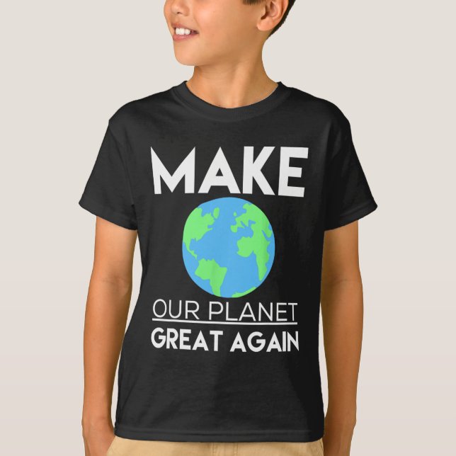 Camisa de Mudanças Climáticas - Tornar Nosso Plane (Frente)