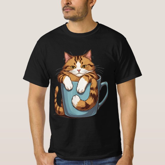 Camisa de Mug & Cat: Design Adorável e Irresistíve (Frente)