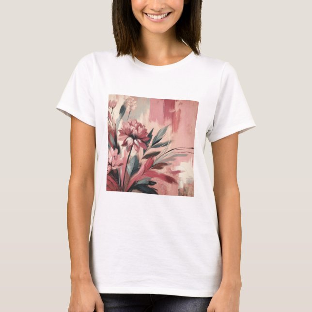 Camisa de mulher colorida froral (Frente)
