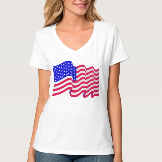 camisa de mulher com bandeira (Frente)