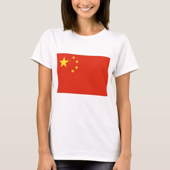 Camisa de mulher com bandeira da China (Frente)