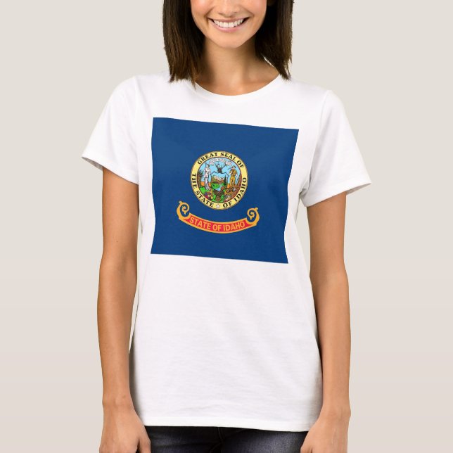 Camisa de mulher com bandeira do Estado de Idaho (Frente)
