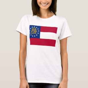 Camisa de mulheres com bandeira do Estado da Geórg