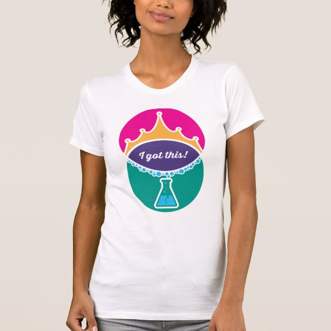Camisa de Mulheres da Princesa Ciência (Negrito) (Frente)