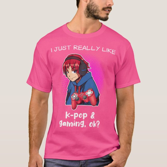 Camisa de música do K-Pop Gaming Vídeo Gamer Jogos (Frente)